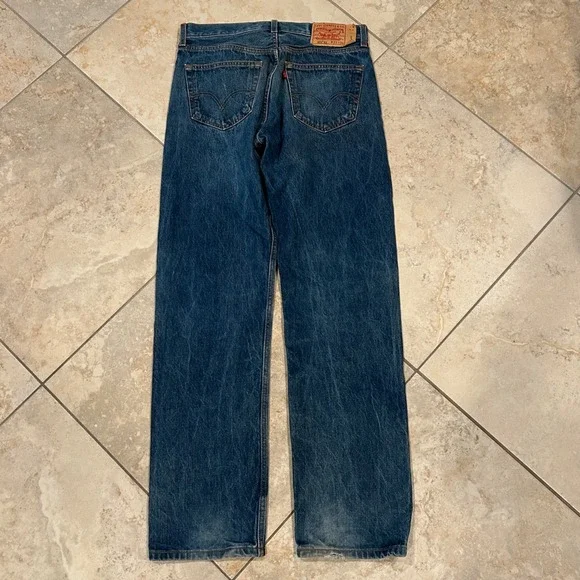 Vintage Levi's 501XX Jeans Mens 33x36 Blue Denim Button Fly Cotton (Fits 32x34)